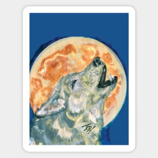 Howling to the Moon Sticker